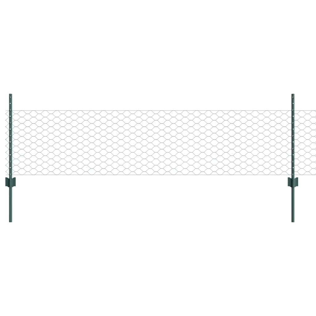 Heksagonalna ograda s stubom 50 x 0,5 m Čelik premazan PVC-om