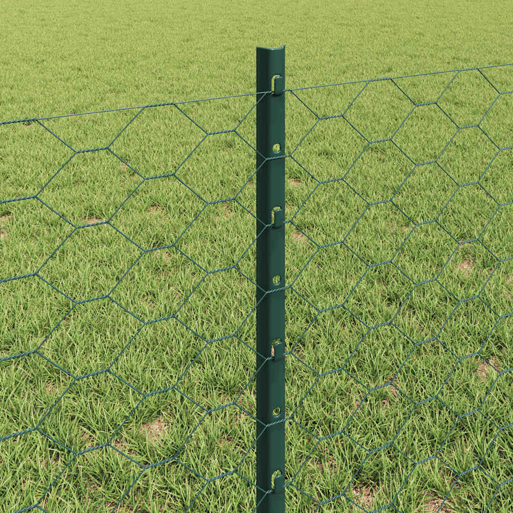 Heksagonalna ograda s stubom 50 x 0,6 m Čelik premazan PVC-om