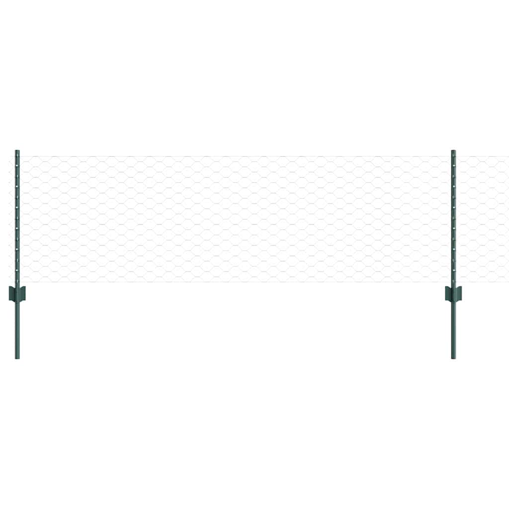 Heksagonalna ograda s stubom 50 x 0,6 m Čelik premazan PVC-om