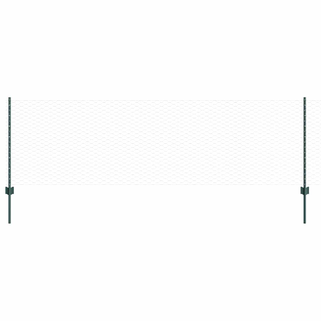 Heksagonalna ograda s stubom 50 x 0,8 m Čelik premazan PVC-om
