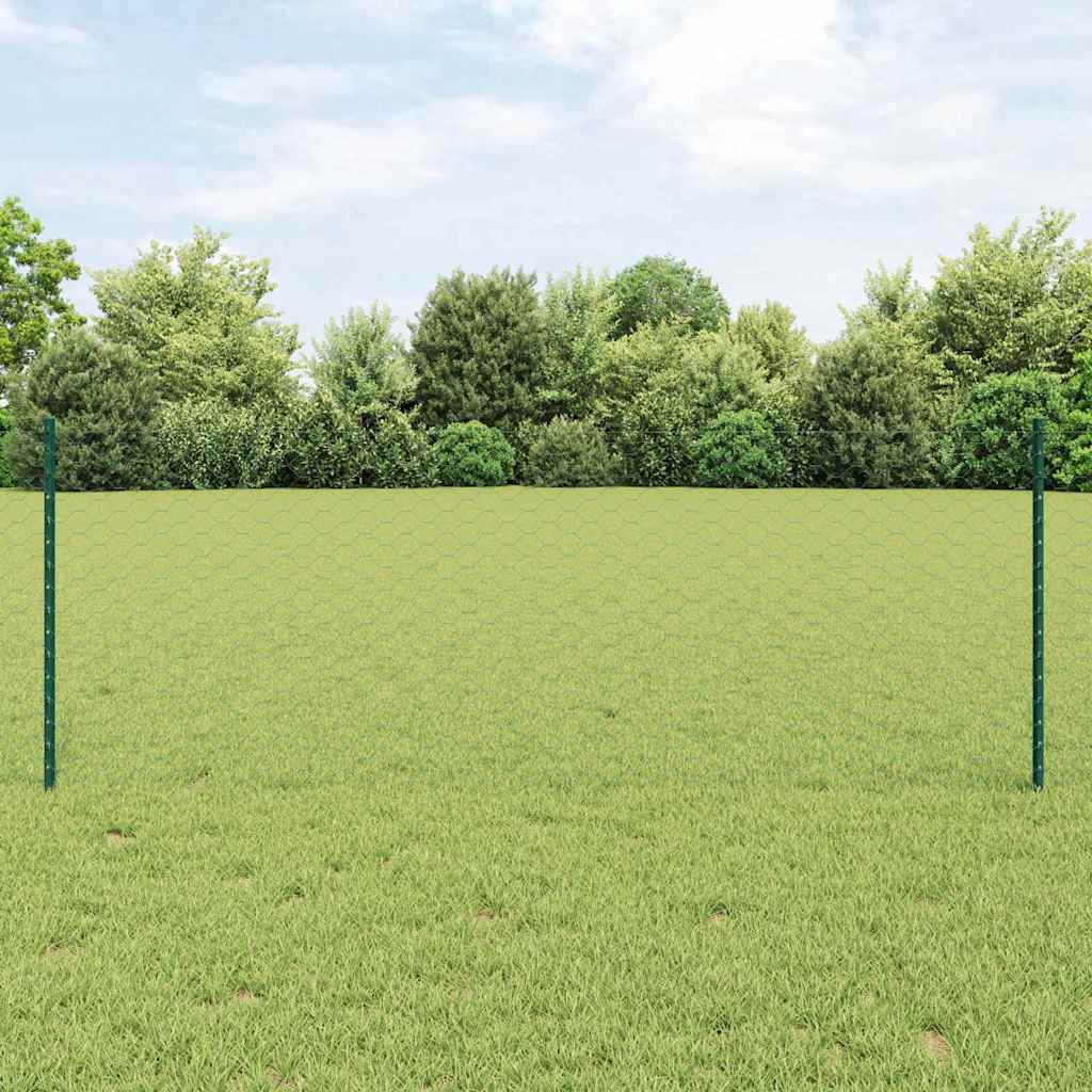 Heksagonalna ograda s stubom 50 x 0,8 m Čelik premazan PVC-om