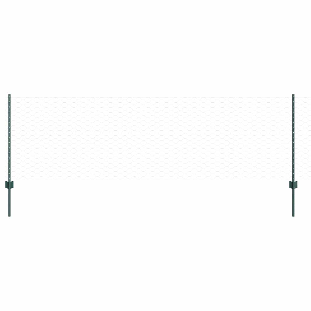Heksagonalna ograda s stubom 50 x 0,8 m Čelik premazan PVC-om