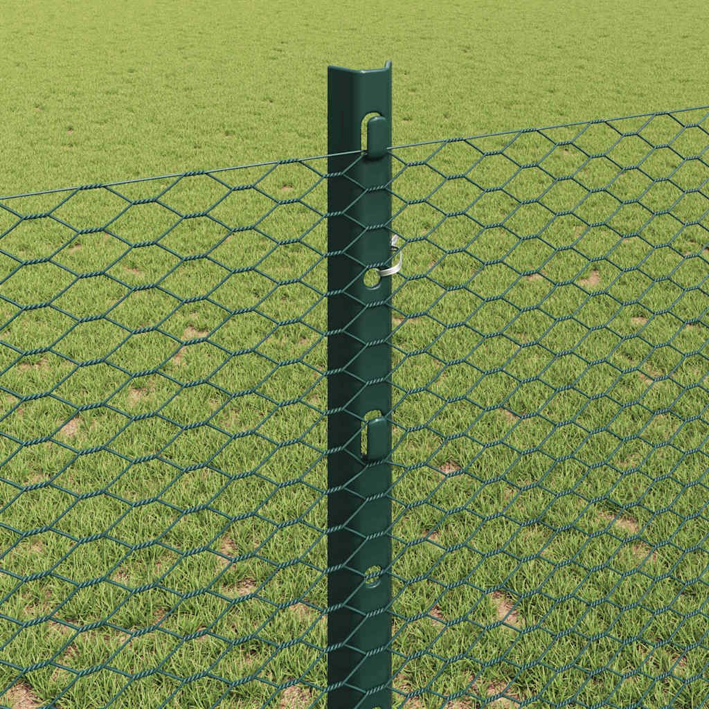 Heksagonalna ograda s stubom 50 x 1,2 m Čelik premazan PVC-om