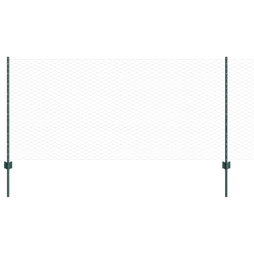 Heksagonalna ograda s stubom 100 x 1 m Čelik premazan PVC-om