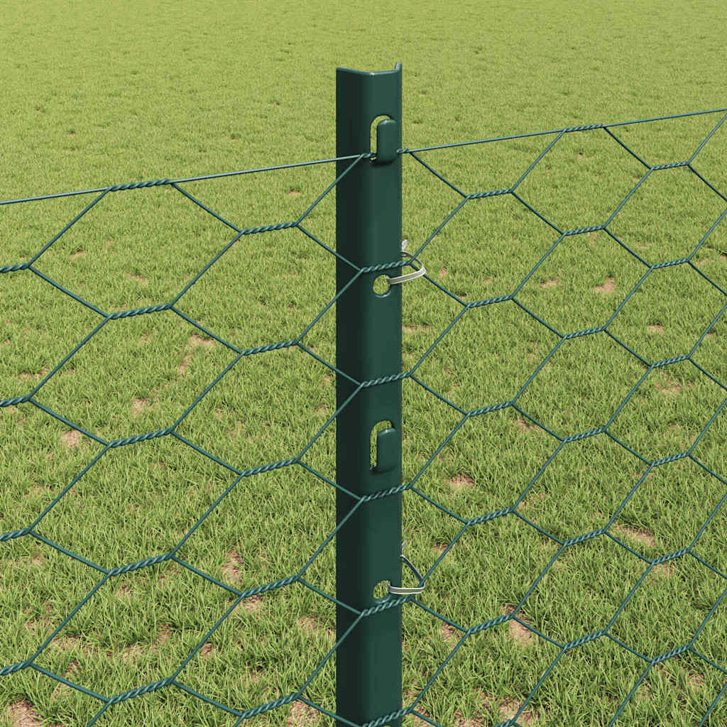 Heksagonalna ograda s stubom 100 x 1,2 m Čelik premazan PVC-om