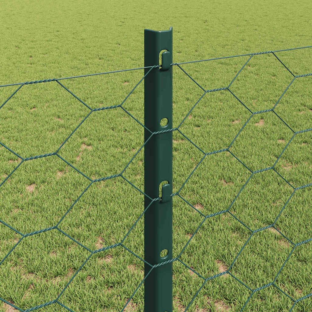 Heksagonalna ograda s stubom 100 x 1,2 m Čelik premazan PVC-om