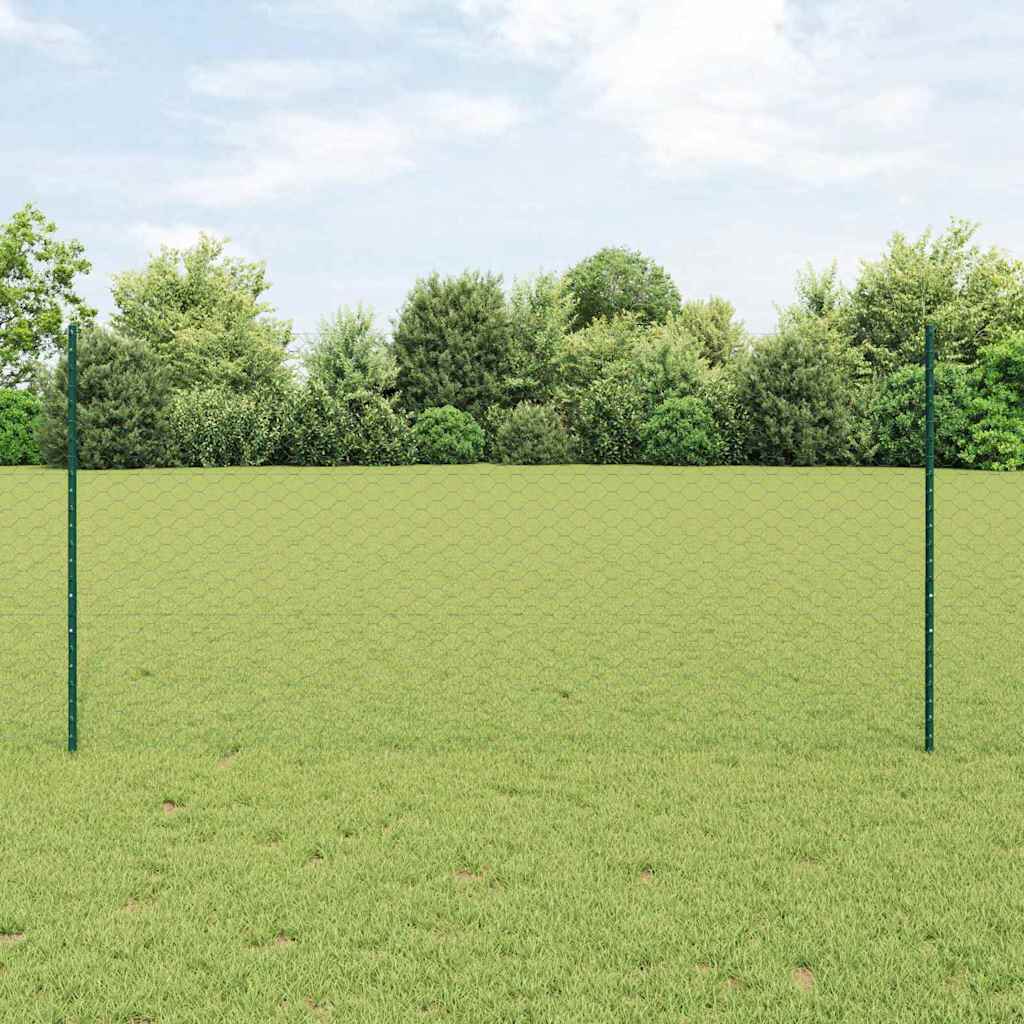 Heksagonalna ograda s stubom 100 x 1,2 m Čelik premazan PVC-om