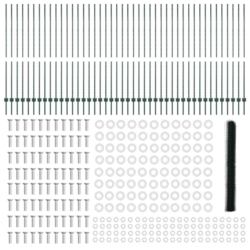 Heksagonalna ograda s stubom 100 x 1,6 m Čelik premazan PVC-om