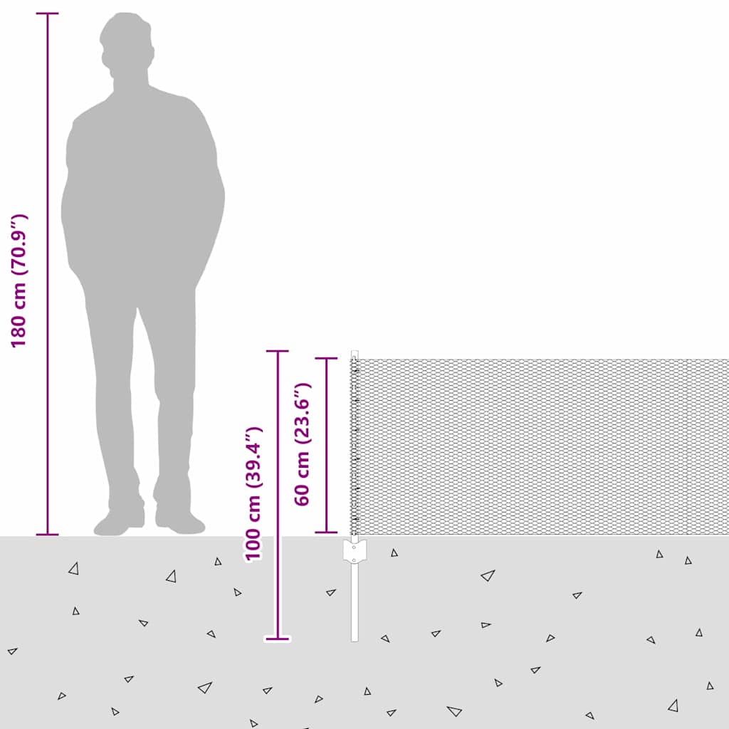 Zavarena žičana ograda 10 x 0,6 m (Š x V) Čelik premazan PVC-om