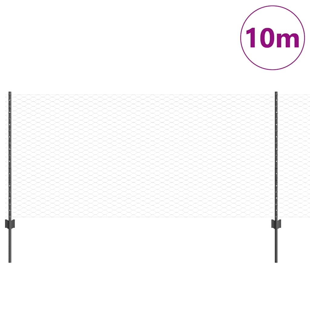 Zavarena žičana ograda 10 x 0,8 m (Š x V) Čelik premazan PVC-om