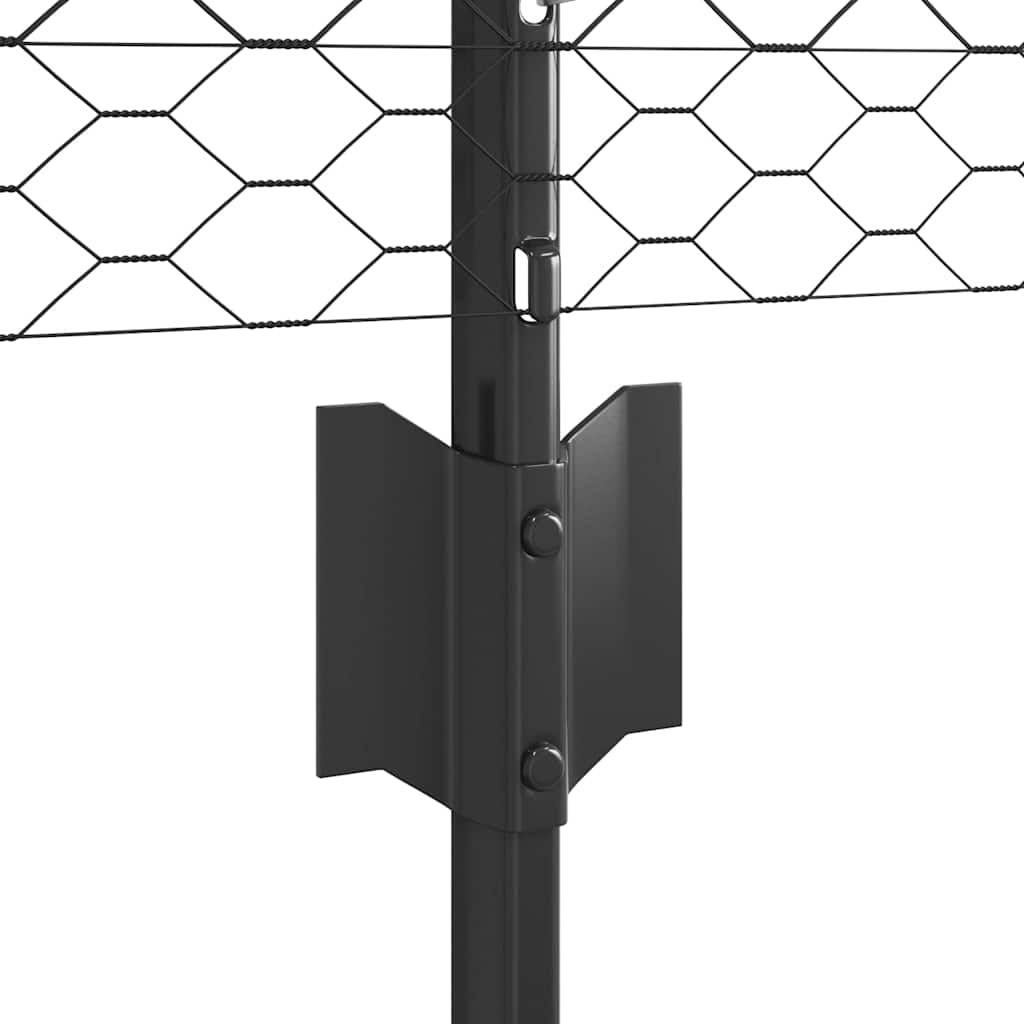 Heksagonalna ograda s stubom 25 x 0,6 m Čelik premazan PVC-om