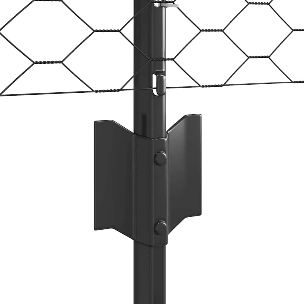Heksagonalna ograda s stubom 50 x 0,5 m Čelik premazan PVC-om