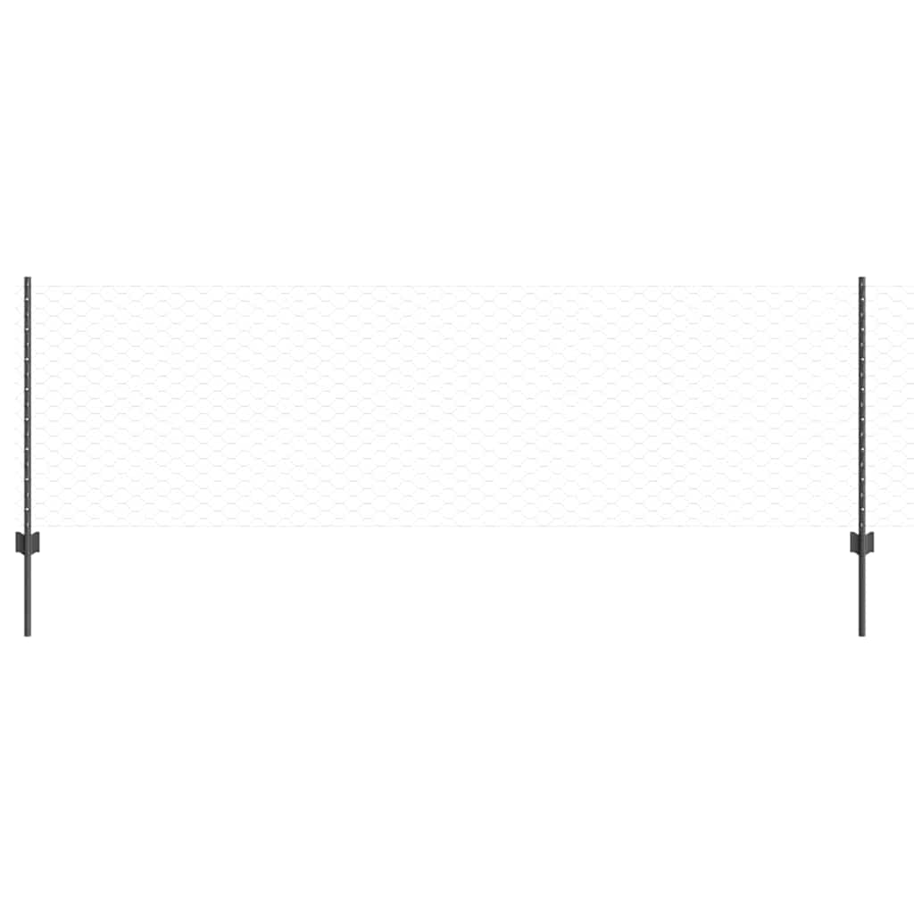 Heksagonalna ograda s stubom 50 x 0,8 m Čelik premazan PVC-om