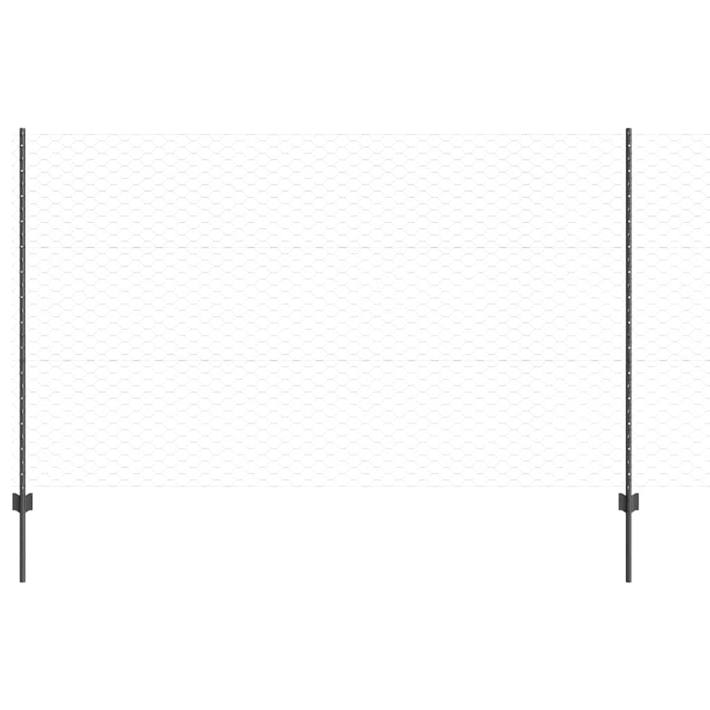 Heksagonalna ograda s stubom 50 x 1,4 m Čelik premazan PVC-om