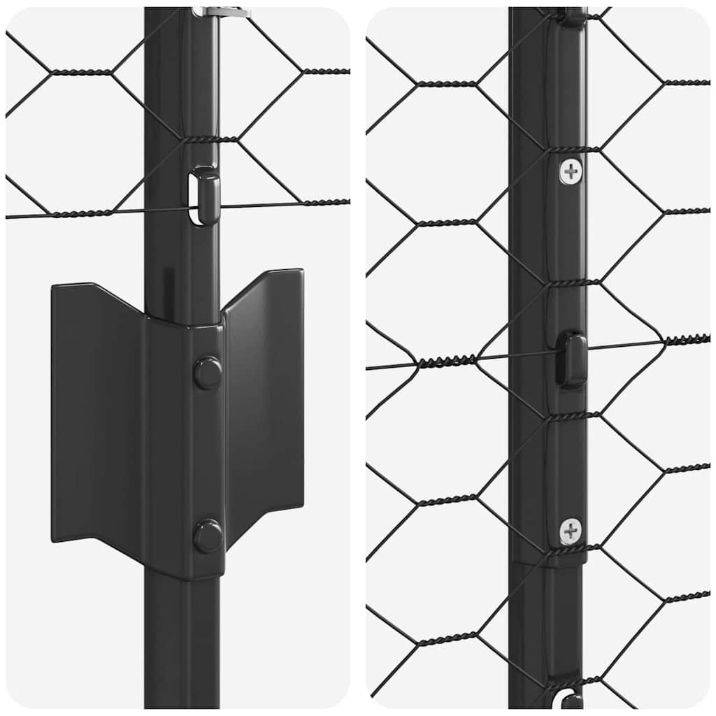 Heksagonalna ograda s stubom 50 x 1,5 m Čelik premazan PVC-om