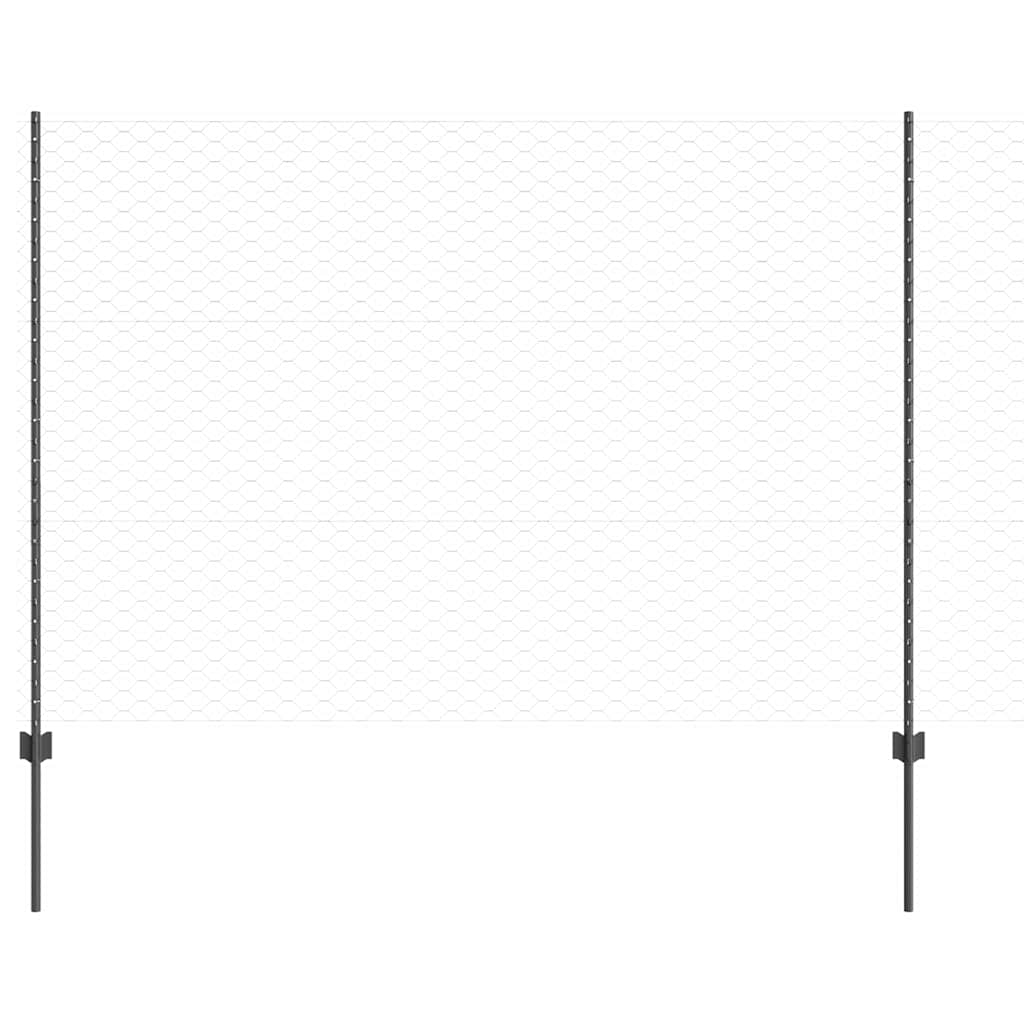 Heksagonalna ograda s stubom 50 x 1,5 m Čelik premazan PVC-om