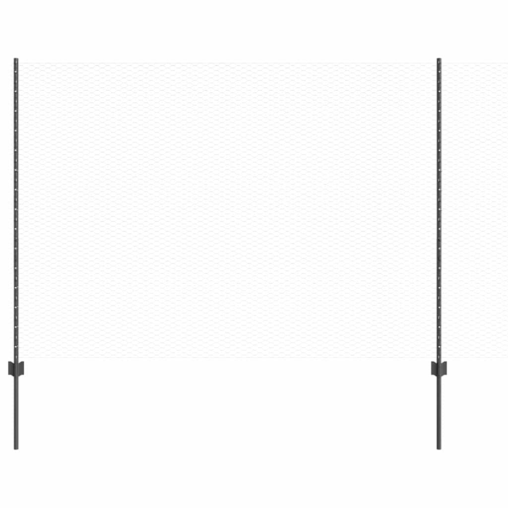 Heksagonalna ograda s stubom 100 x 1,6 m Čelik premazan PVC-om