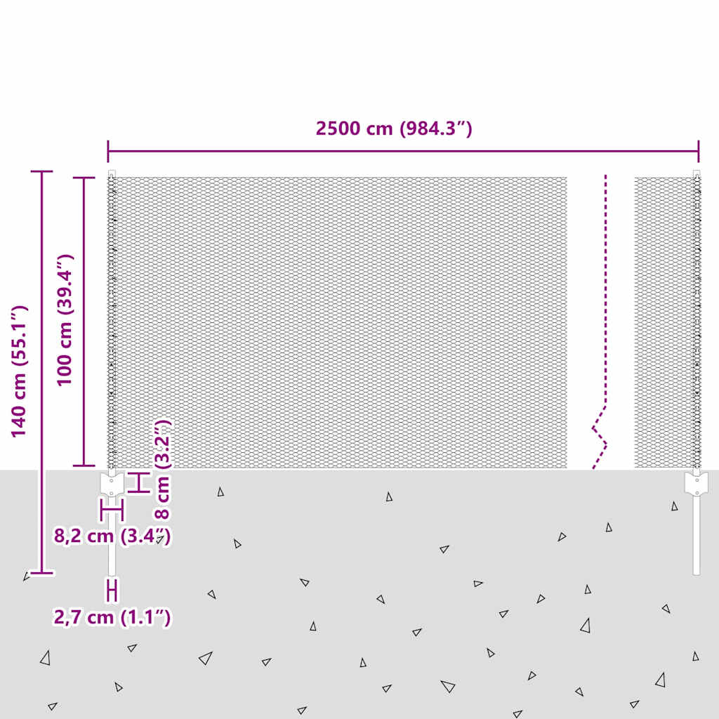 Zavarena žičana ograda 10 x 1 m (Š x V) Vruće pocinčani čelik