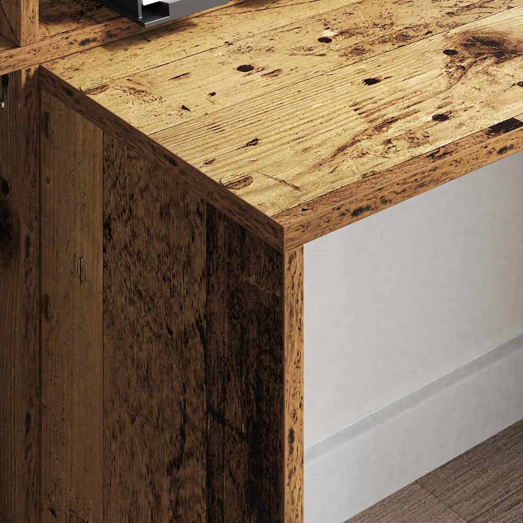Stol s policom Staro drvo 138,5 x 55 x 143 cm Konstruirano drvo