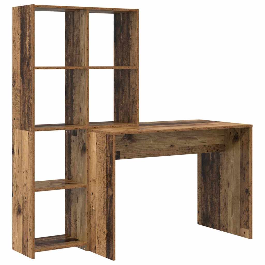 Stol s policom Staro drvo 138,5 x 55 x 143 cm Konstruirano drvo