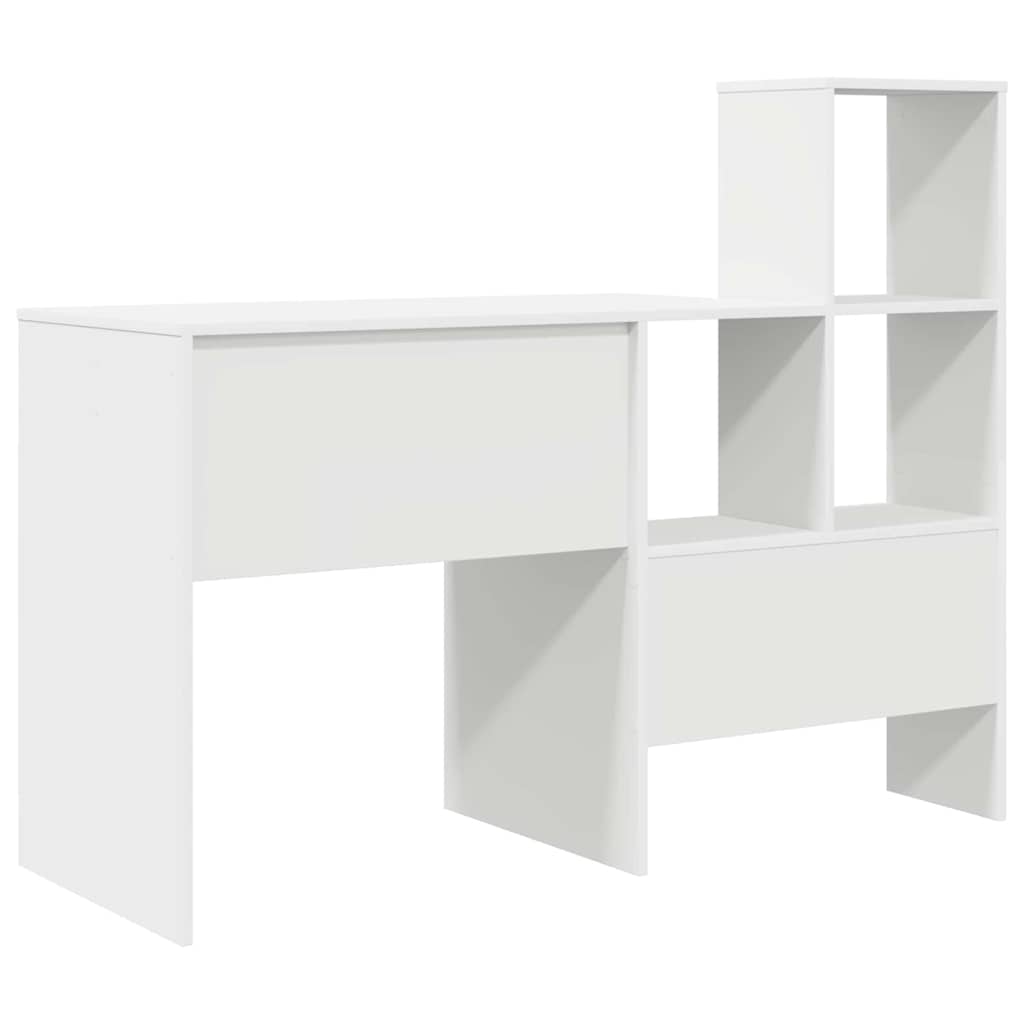 Stol s ladicama Bijelo 131,5 x 50 x 106,5 cm Konstruirano drvo