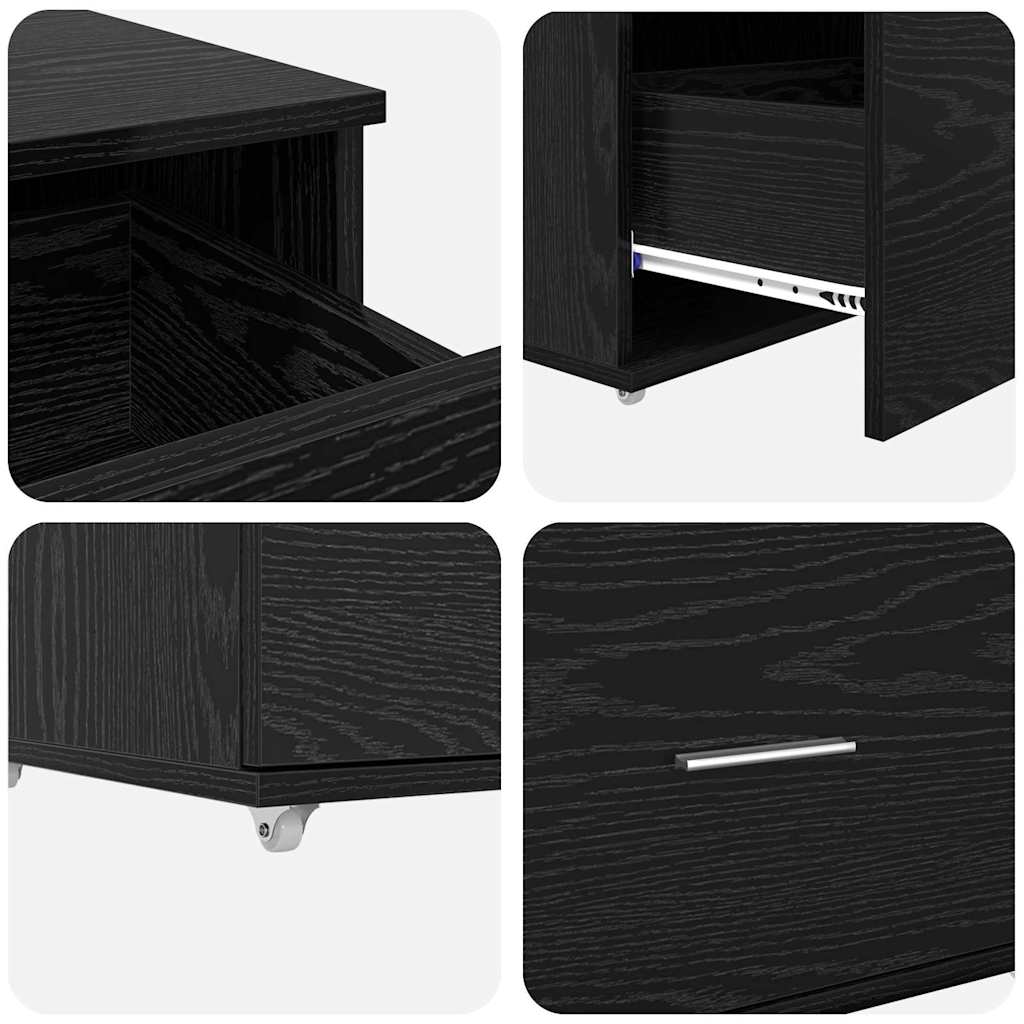 Stol Crni hrast 131,5 x 50 x 106,5 cm Konstruirano drvo
