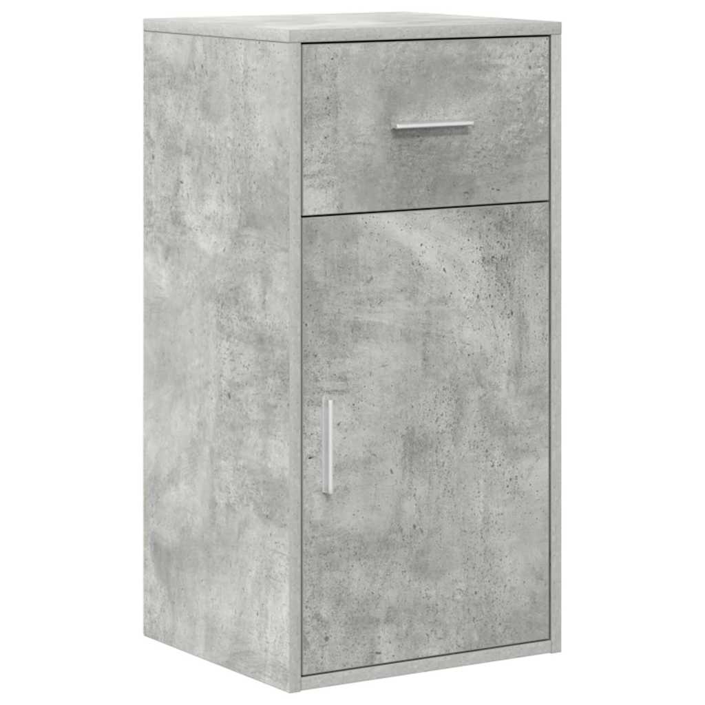 Kutni stol s ladicama Betonski sivi 102 x 88 x 75 cm