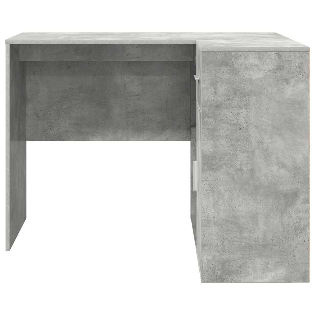 Kutni stol s ladicama Betonski sivi 102 x 88 x 75 cm