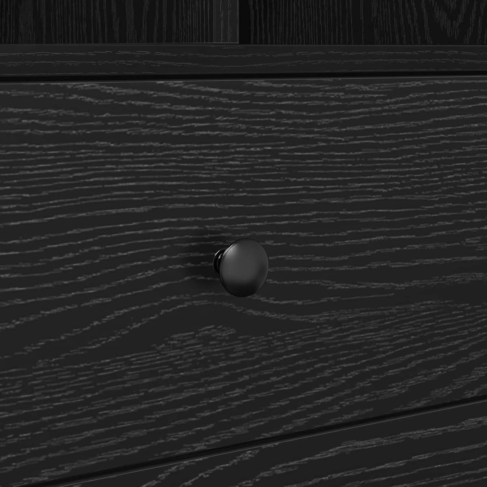 Stol s ladicama s policom s pohranom 2 pcs Crni hrast