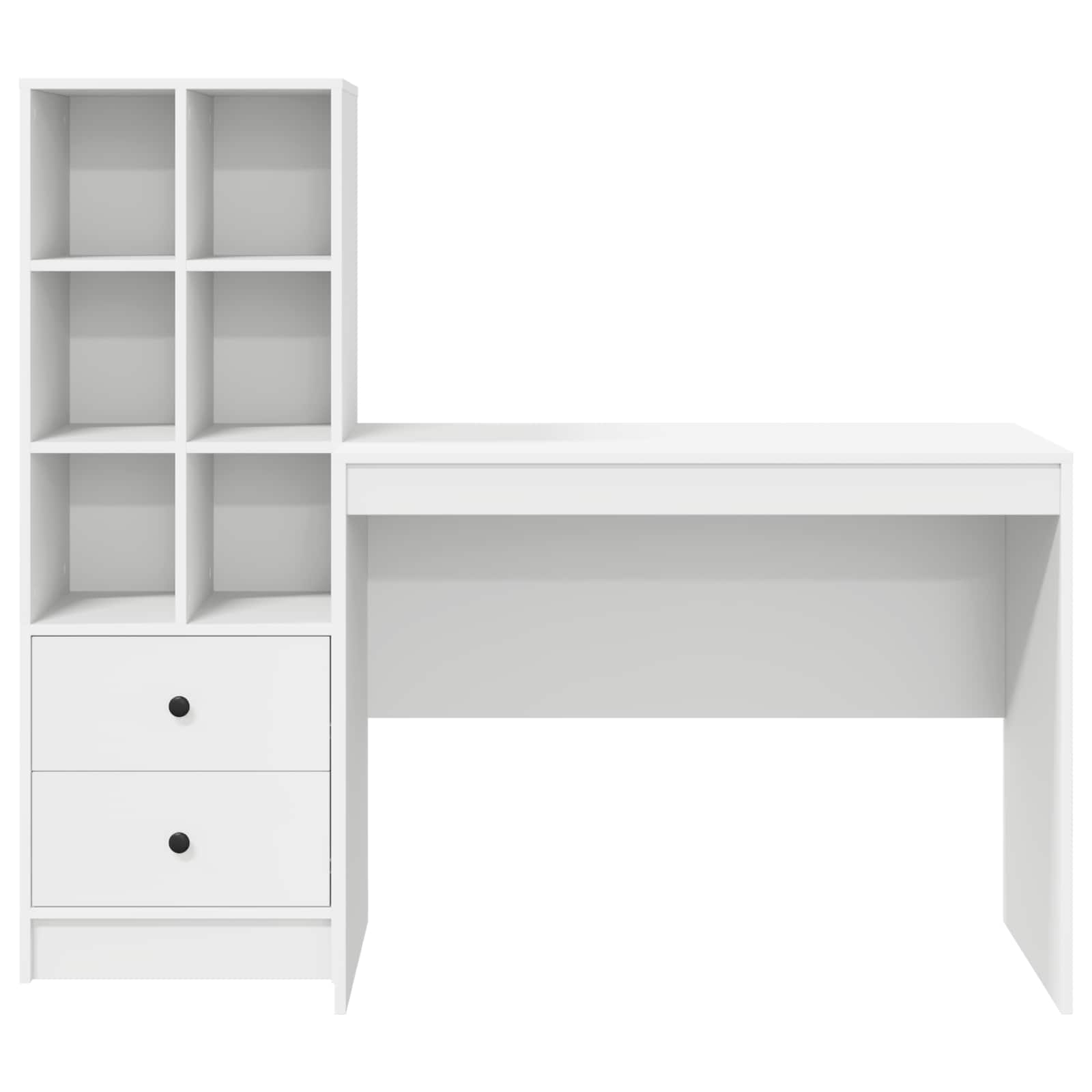 Stol s ladicama 2 pcs Bijelo