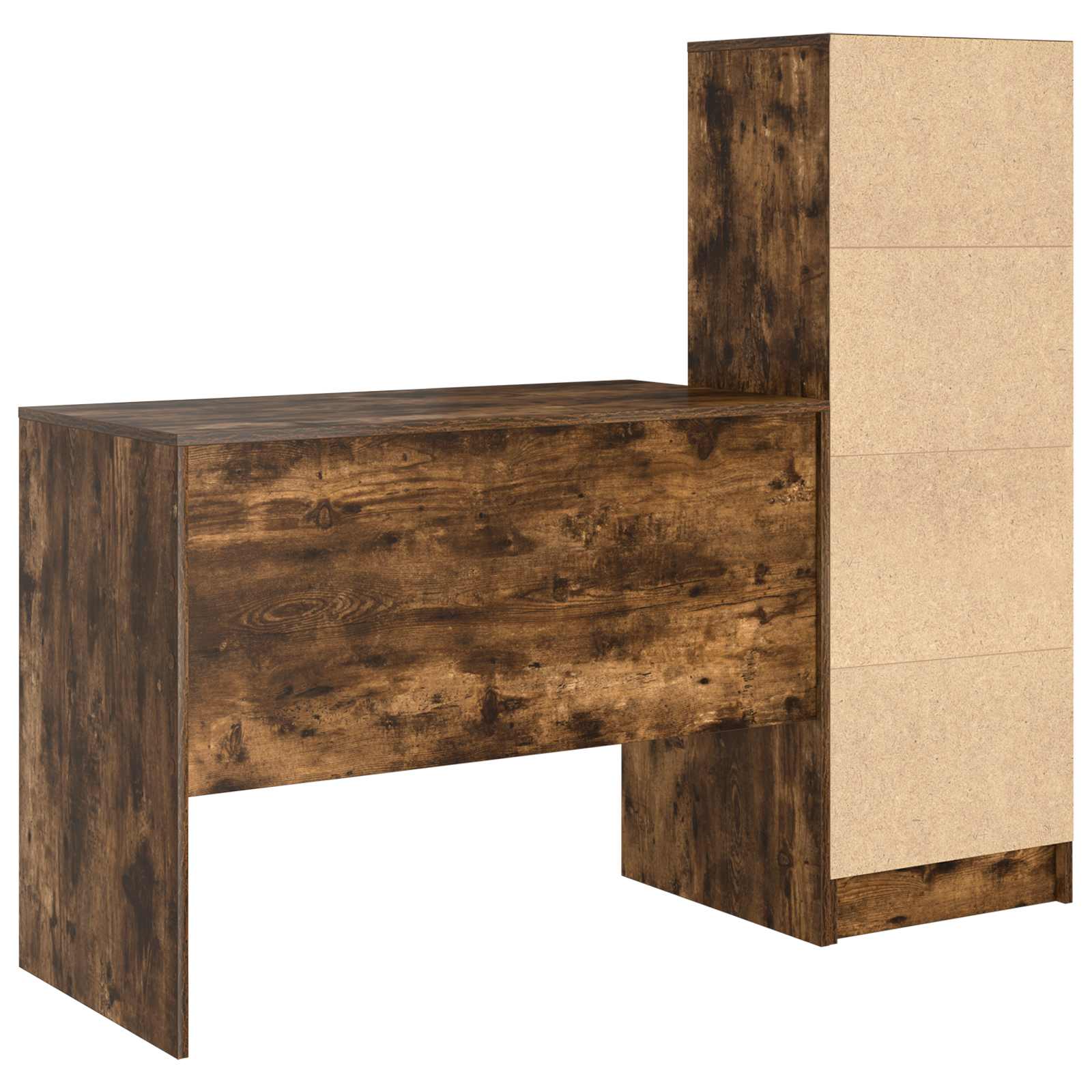 Stol s ladicama 2 pcs Dimljeni hrast