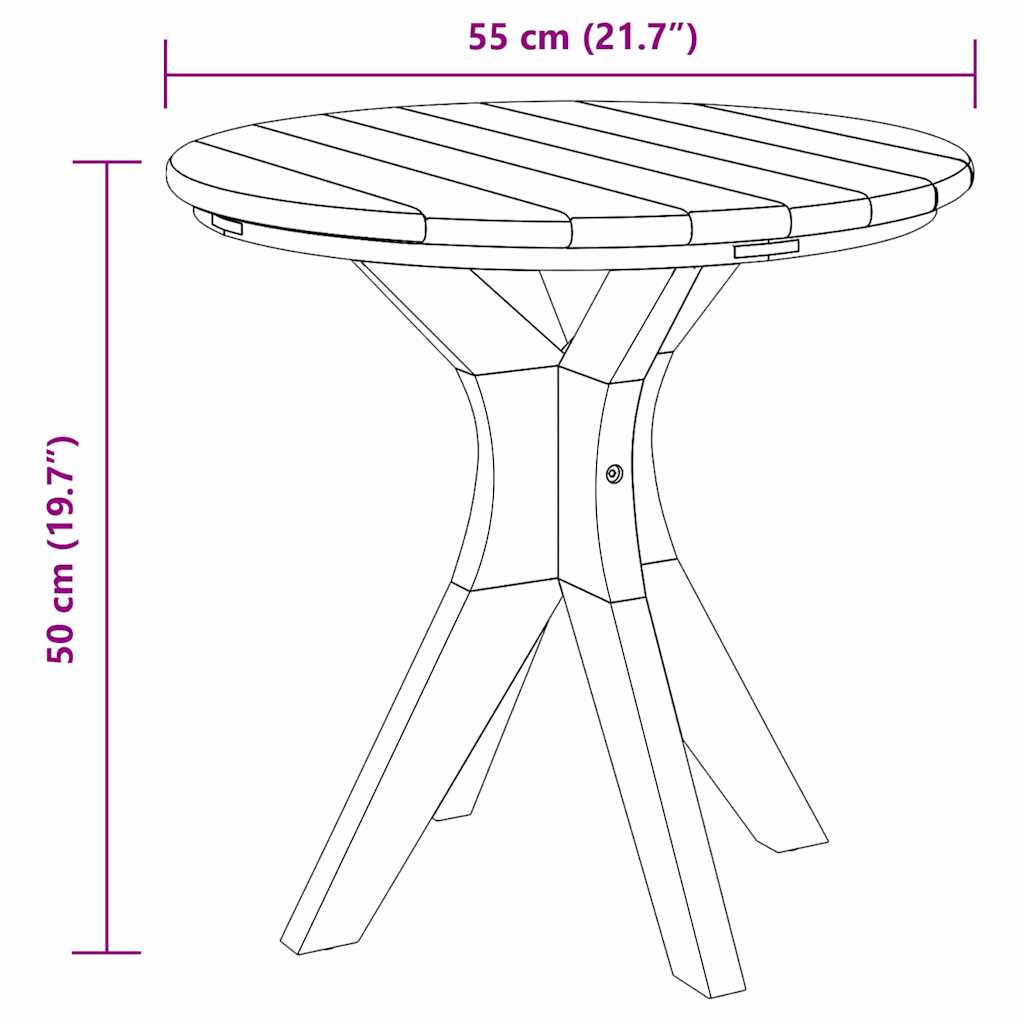 Bocni stol Smeđa 55 x 55 x 51 cm Čvrsto teak drvo