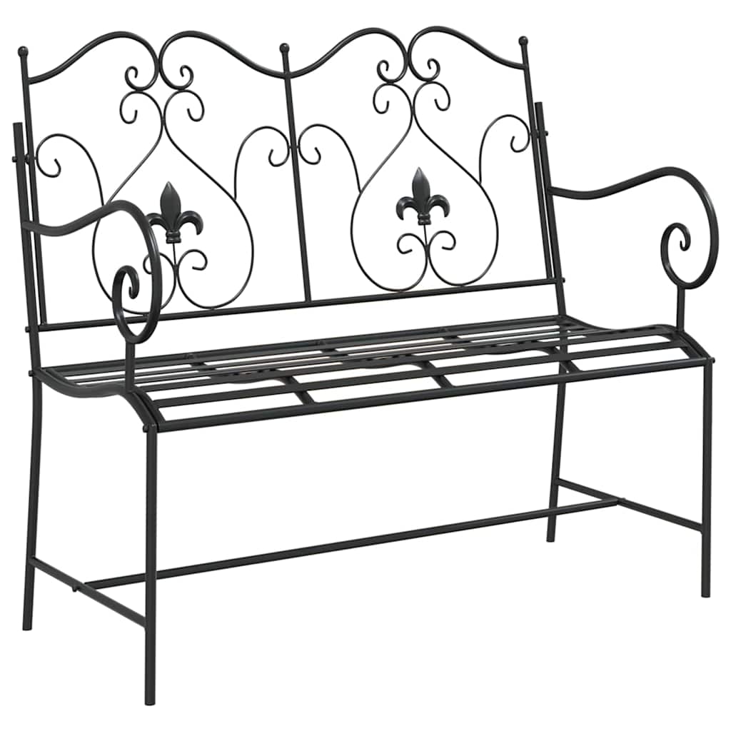 Vrtna klupa Crna 104 x 54 x 93 cm Čelik