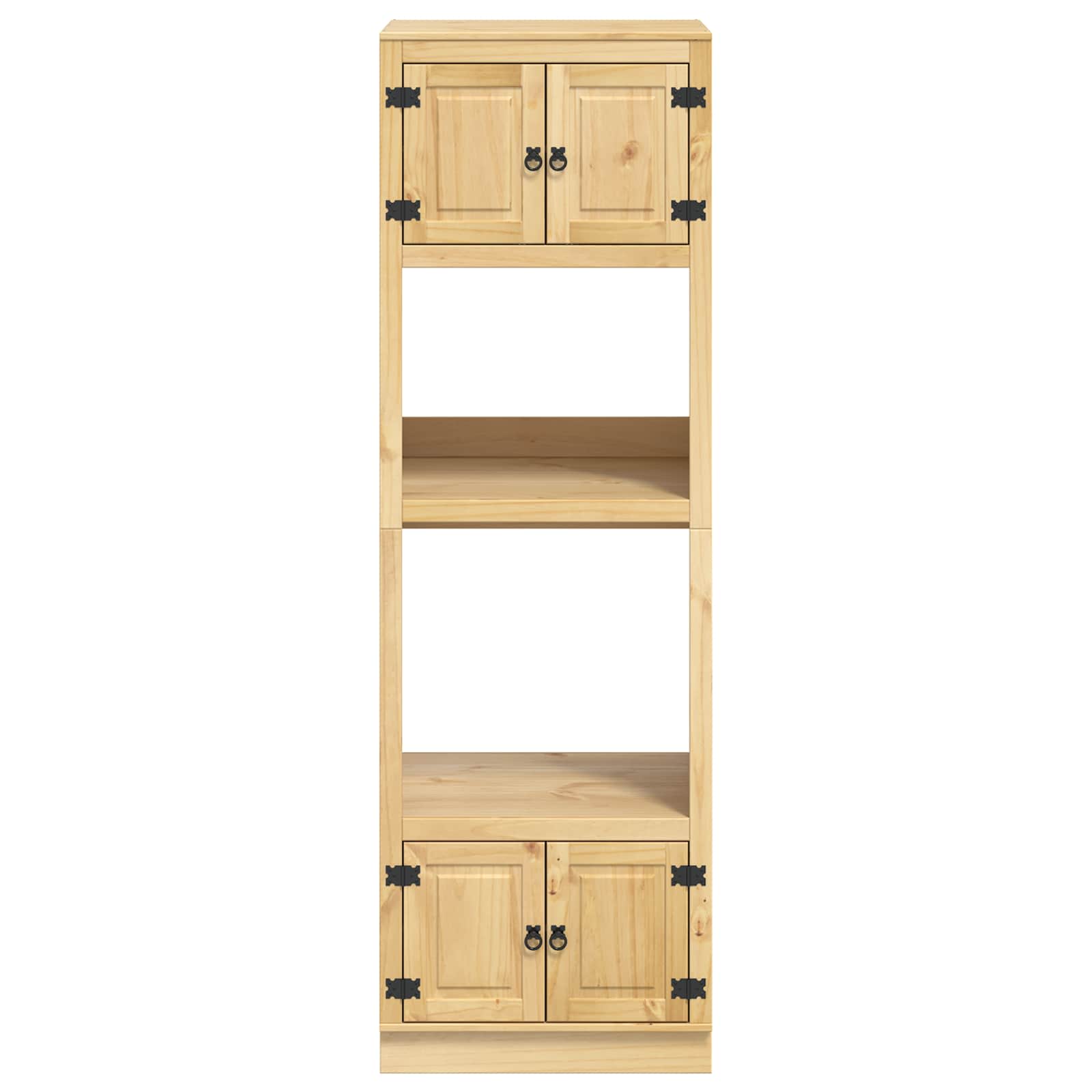 Cabinet SKI Medeno Smeđa 66 x 58 x 207 cm Čvrsto borovo drvo