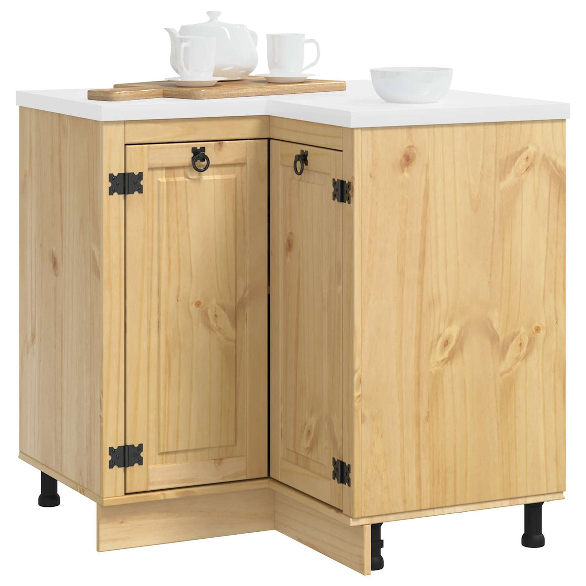 Cabinet SKI Medeno Smeđa 80 x 80 x 81 cm Čvrsto borovo drvo
