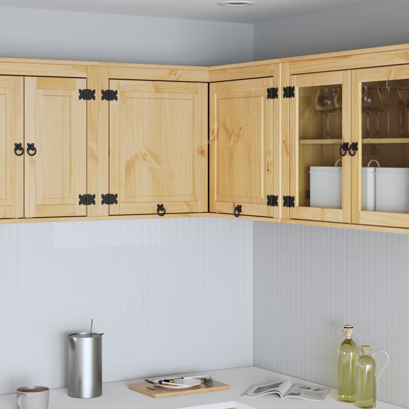 Cabinet SKI Medeno Smeđa 80 x 80 x 60 cm Čvrsto borovo drvo
