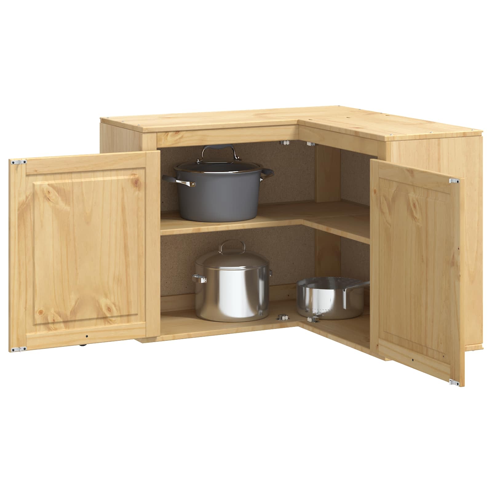 Cabinet SKI Medeno Smeđa 80 x 80 x 60 cm Čvrsto borovo drvo