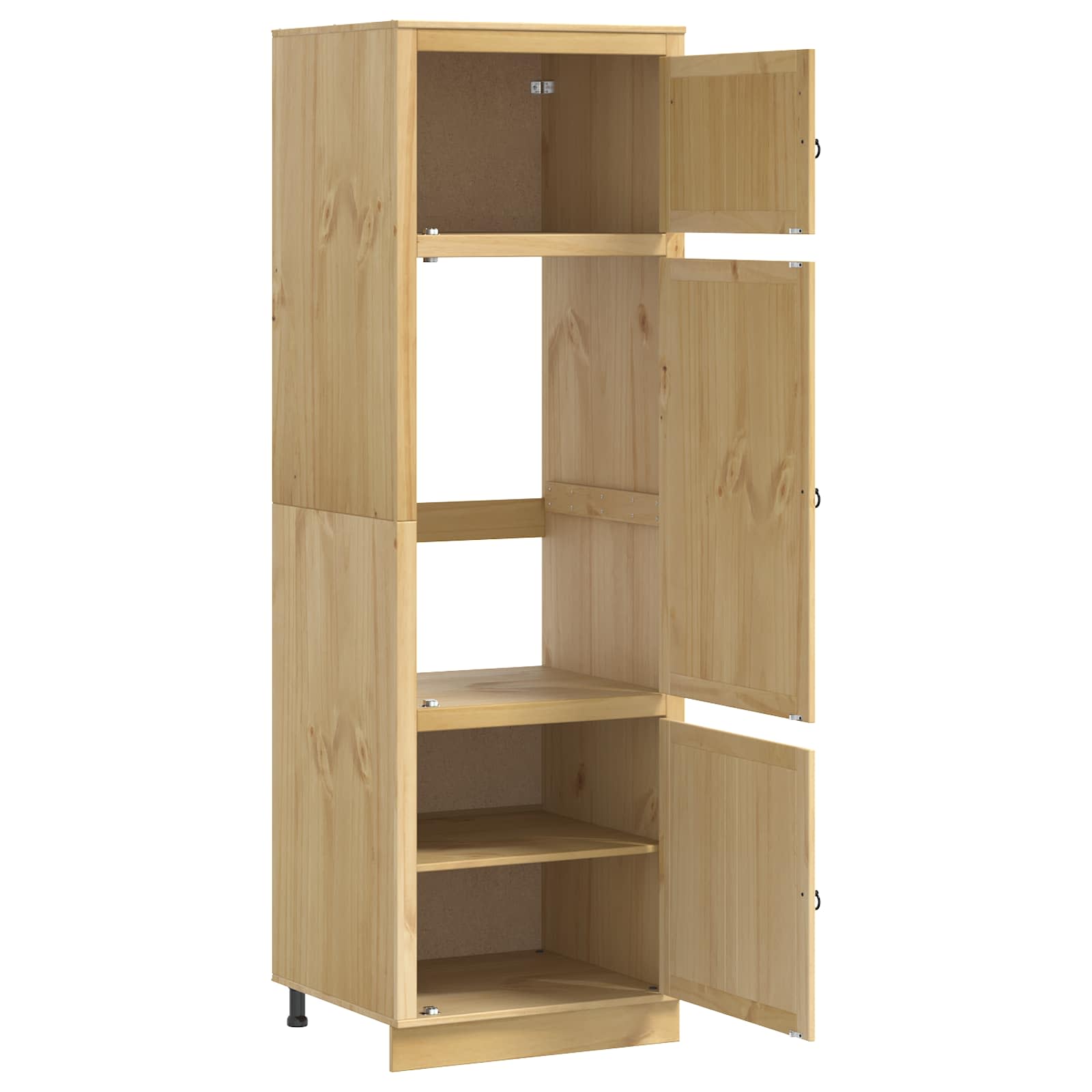 Cabinet SKI Medeno Smeđa 66 x 58 x 207 cm Čvrsto borovo drvo