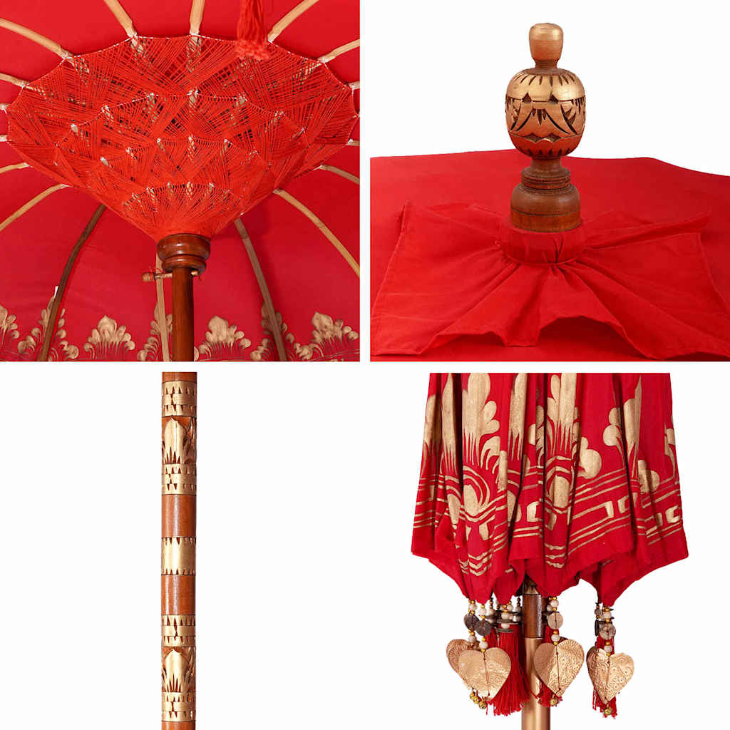 Balineški Parasol Crvena 215 x 215 x 260 cm