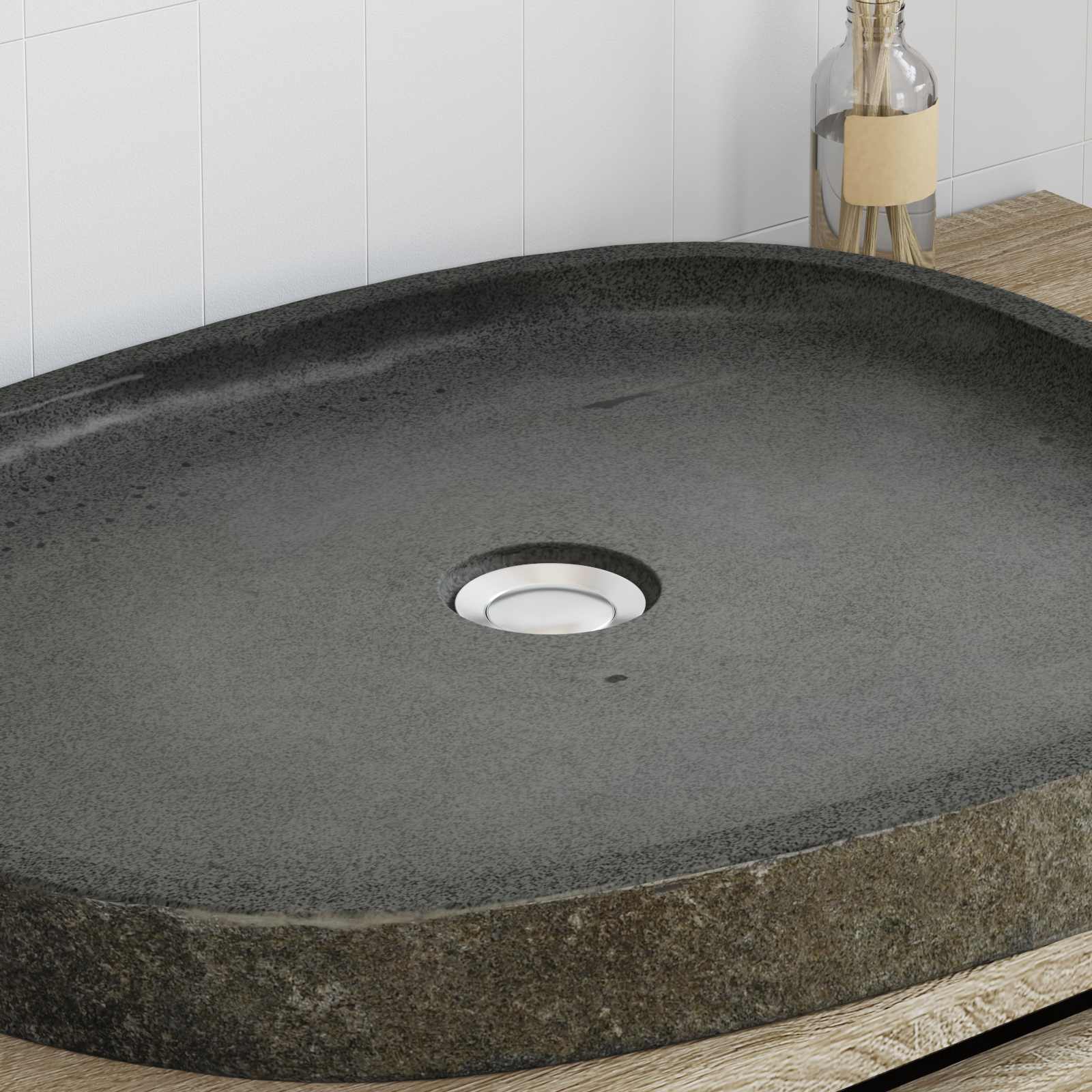 Umivaonik za pranje Siva 65 x 50 x 6 cm River Stone