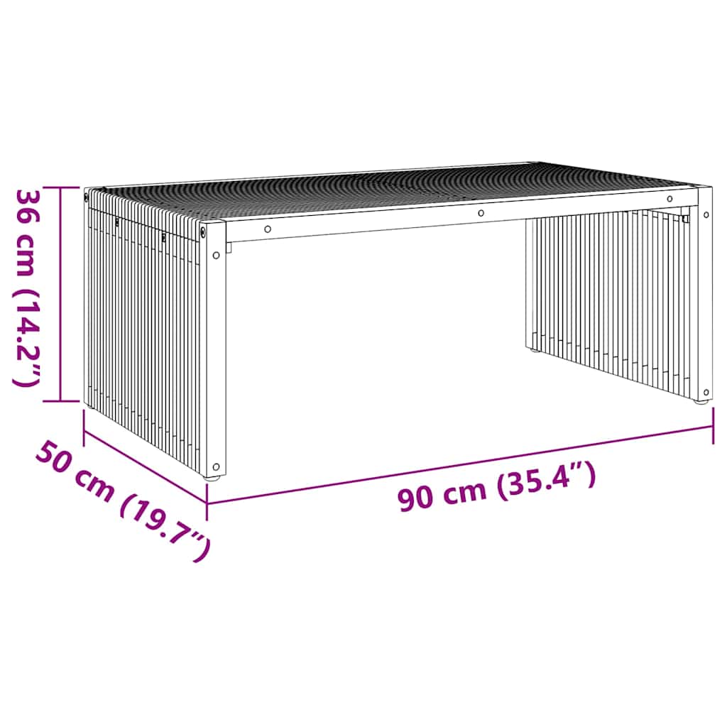 Vrtni bočni stol Smeđa 90 x 50 x 36 cm Čvrsto teak drvo