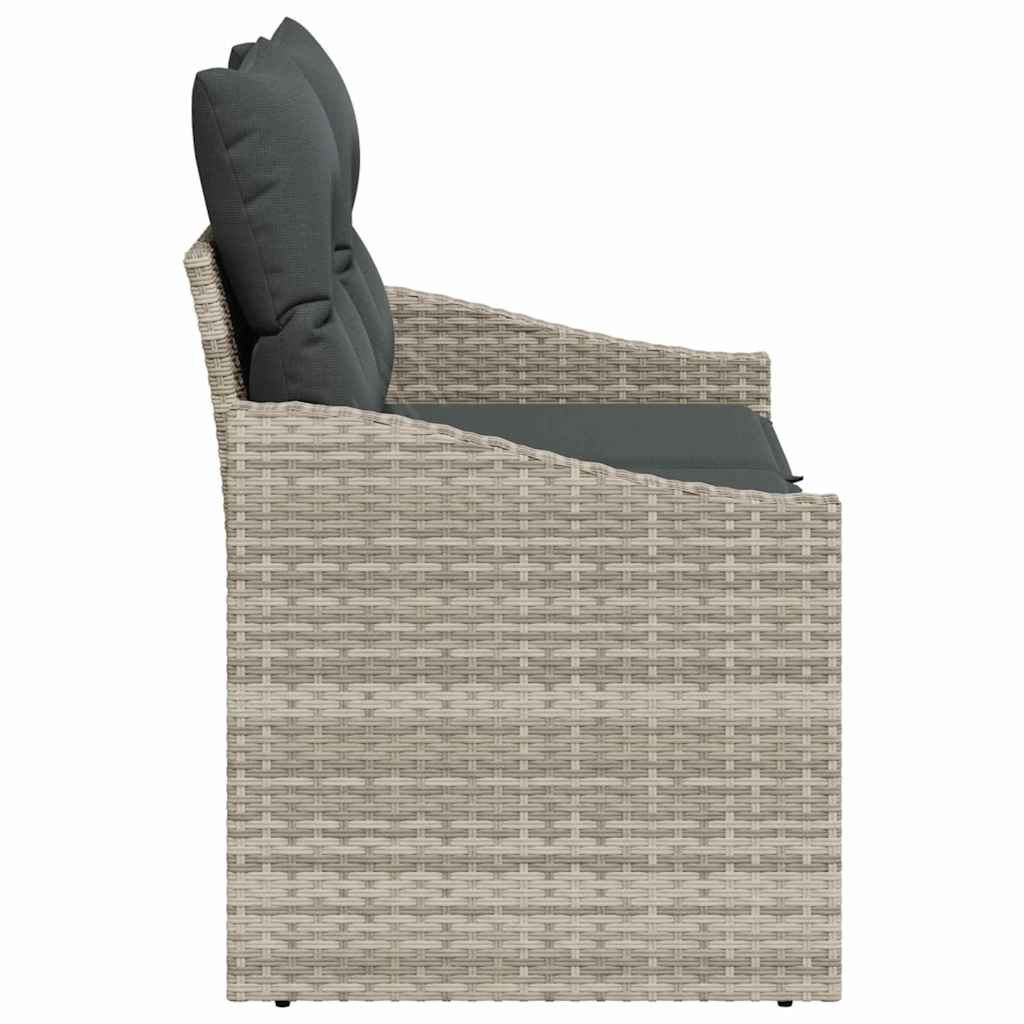 Vrtni kauč s jastukom s pohranom 123 x 62 x 69 cm poliratan