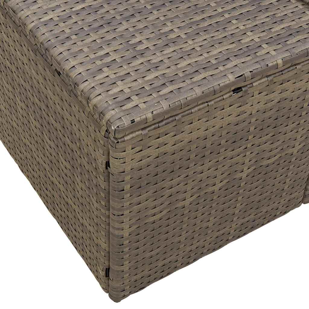 Vrtni kauč s jastukom Siva 184 x 62 x 69 cm poliratan