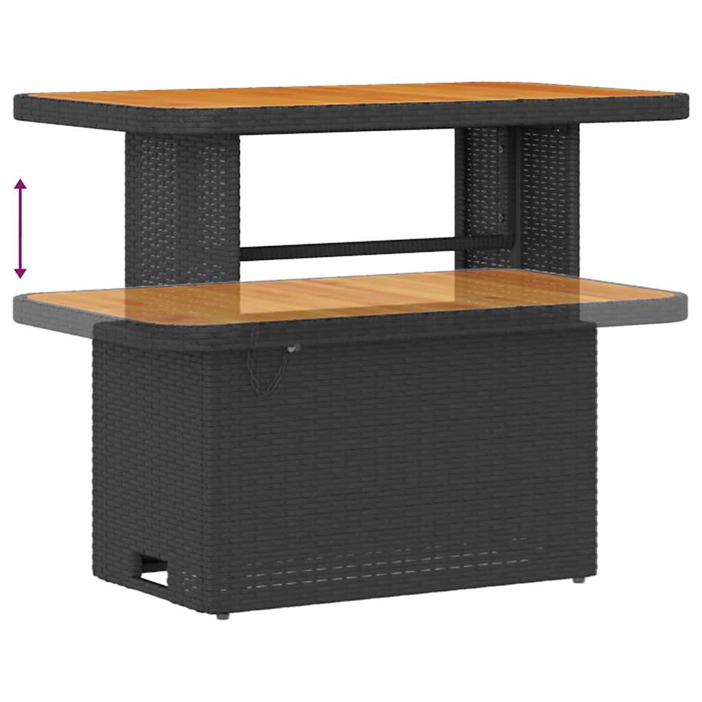 Vrtni set za objed Crna poliratan