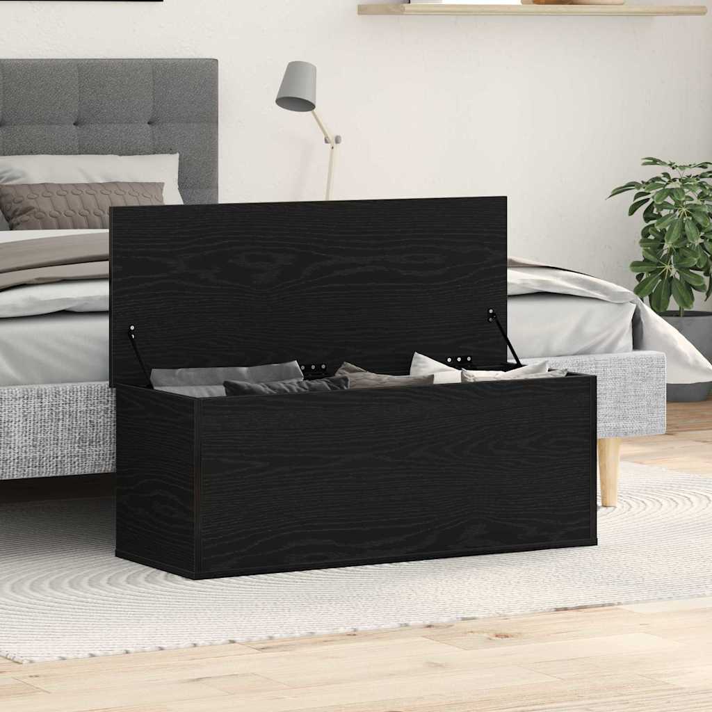 Kutija za spremanje s pohranom Crni hrast 102 x 35 x 35 cm