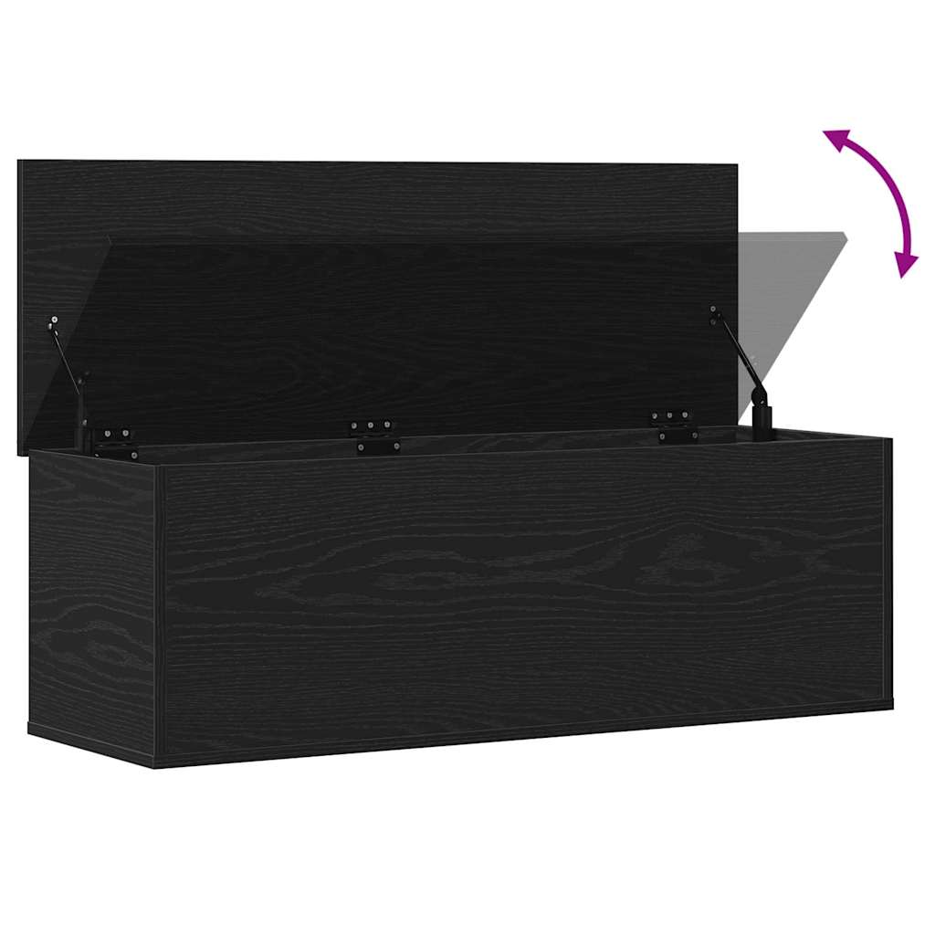 Kutija za spremanje s pohranom Crni hrast 102 x 35 x 35 cm