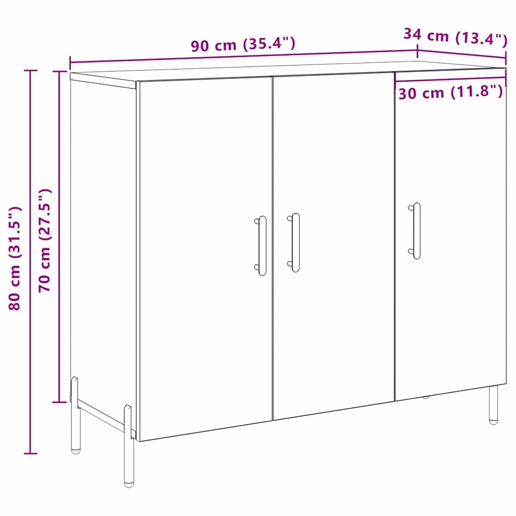 Kreveta Staro drvo 90 x 34 x 80 cm Konstruirano drvo