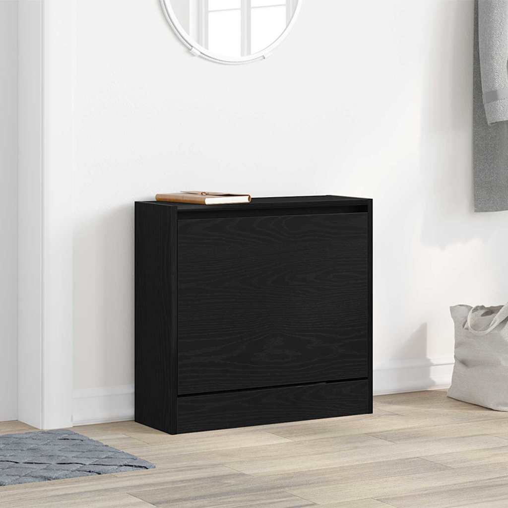 Ormar za cipele Crni hrast 60 x 21 x 57 cm Konstruirano drvo