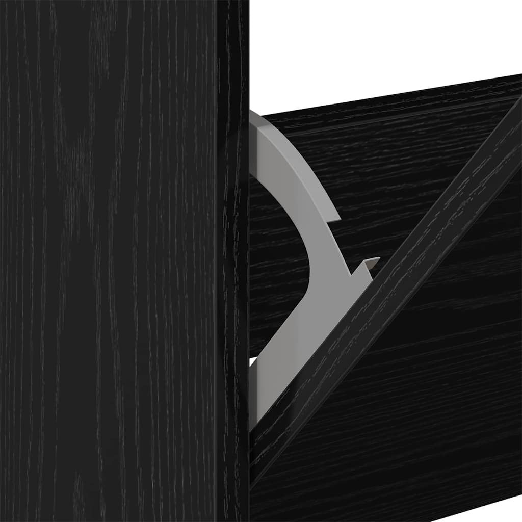 Ormar za cipele Crni hrast 80 x 21 x 125,5 cm Konstruirano drvo