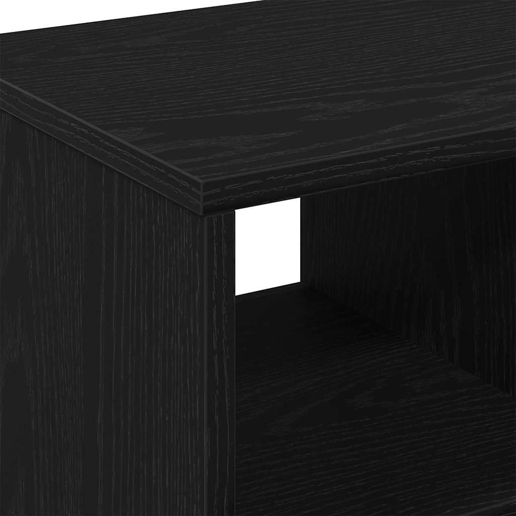 Stolić s policom Crni hrast 50 x 30 x 55 cm Konstruirano drvo